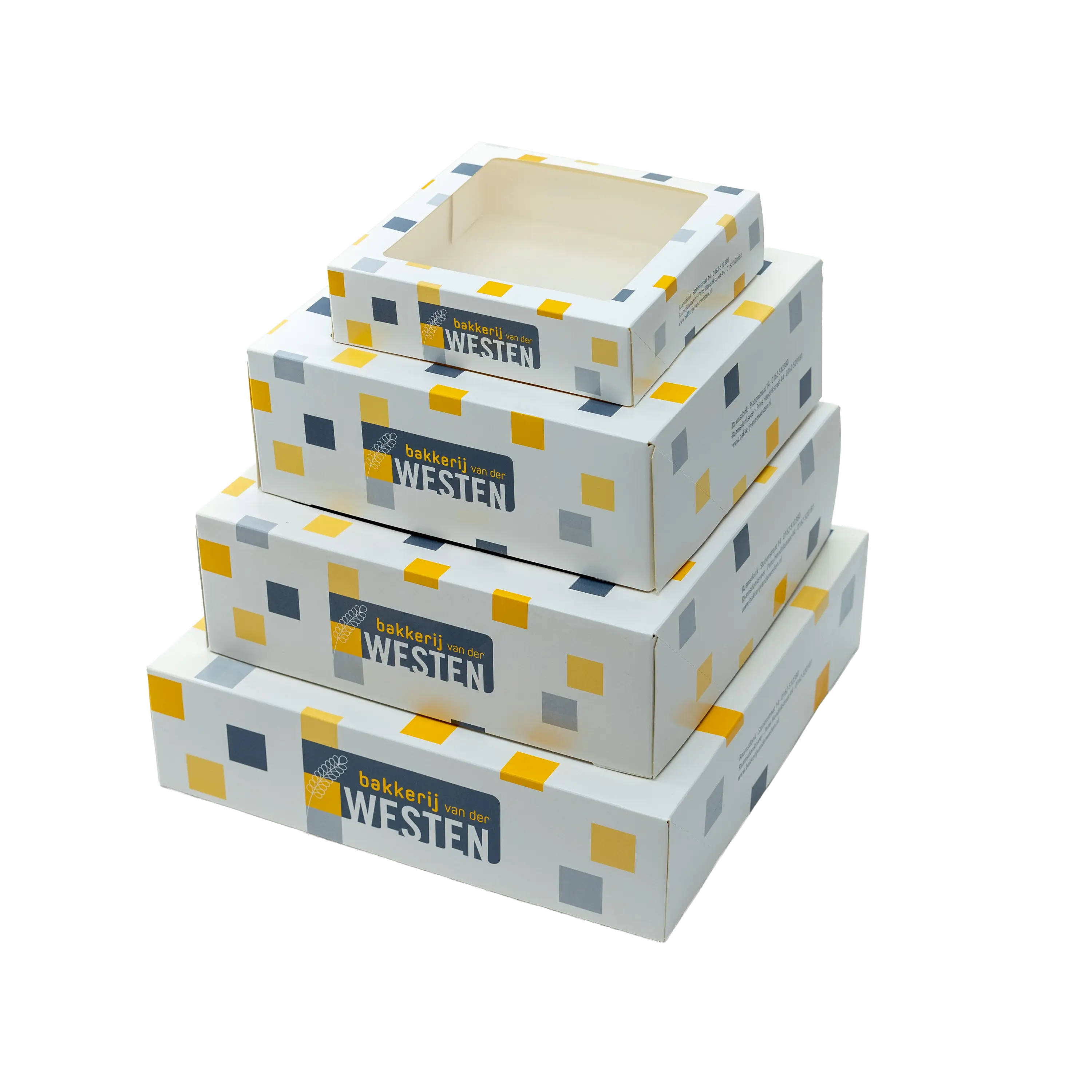 Vensterdozen op maat - gebak - Brabo Verpakking