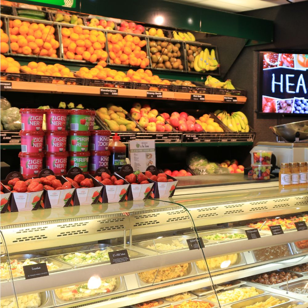 bedrukte bakjes aardbeien