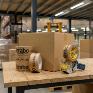 bedrukte tape brabo verpakking